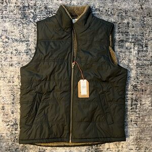 Weatherproof NWT Dark Green Fleece Lined Puffer Vest | Mens Size L